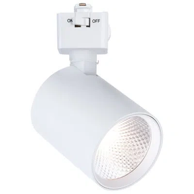Satco 8 Watt Led Track Head 2700k/3000k/3500k/4000k/5000k Cct Selectable Dim To Warm J Style 48 Degree Bea In White