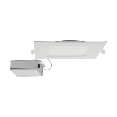 Satco 8.86" Ultra Slim Selectable Cct Remodel Led Canless Recessed Lighting Kit In White