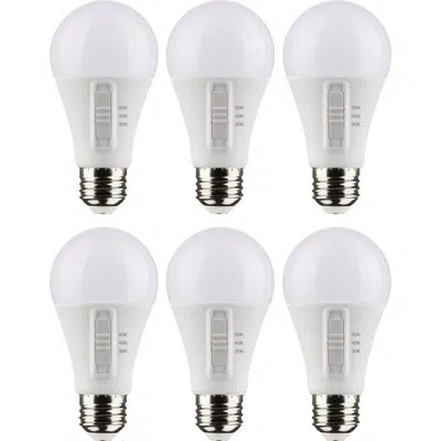 Satco A19 Led, Non-dimmable Light Bulb, Selectable Cct E26/medium (standard) Base In White;cool White