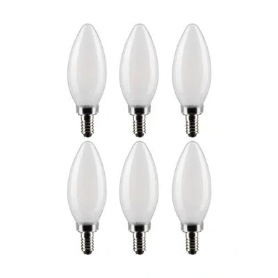 Satco B11 Led, Dimmable Light Bulb, Warm White E12/candelabra Base In White;warm White