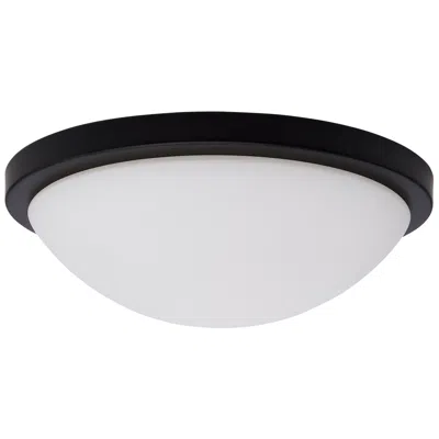 Satco Button 11 Inch Led Flush Mount Matte Black Finish Cct Selectable
