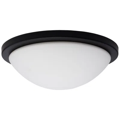 Satco Button 13 Inch Led Flush Mount Matte Black Finish Cct Selectable