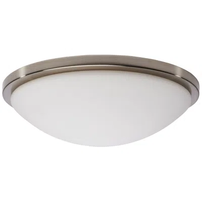 Satco Button 17 Inch Led Flush Mount Brushed Nickel Finish Cct Selectable