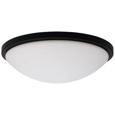 Satco Button 17 Inch Led Flush Mount Matte Black Finish Cct Selectable