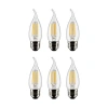 Satco Ca10 Led, Dimmable Light Bulb, E26/medium (standard) Base In Clear;warm White