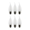 Satco Ca10 Led, Dimmable Light Bulb, E26/medium (standard) Base In White;cool White