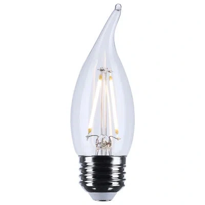 Satco Ca10 Led Medium Base Clear  Cct 120 Volt