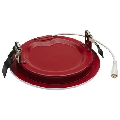 Satco Flat Lens 6.81'' Selectable Color Temperature Dimmable Air-tight Ic Rated Led Canless Recessed Light In Red;white
