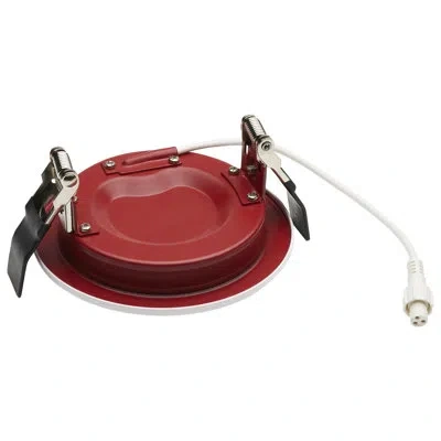 Satco Flat Lens Selectable Color 120v Temperature Dimmable Air-tight Ic Rated Led Canless In White;red