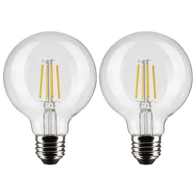 Satco G25 Led - Clear - Medium Base - 90 Cri - 120 Volt - 2 Pack In Clear;warm White