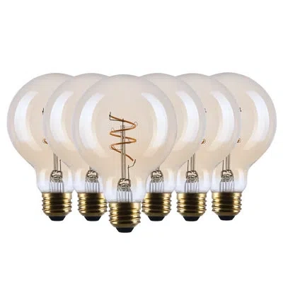 Satco Led 2000k Cct Medium Base Clear Glass Amber Coil Filament Dimmable 120 Volt In Clear;amber