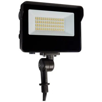 Satco Led Tempered Glass Flood Light, Cct Selectable, 15w/25w/35w, Bronze