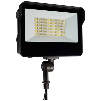 Satco Led Tempered Glass Flood Light, Cct Selectable, 45w/60w/80w, Bronze