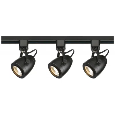 Satco Lyons 3-light Black Pinch Back Led Track Kit