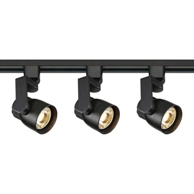 Satco Mizner 3-light Black Angle Arm Led Track Kit