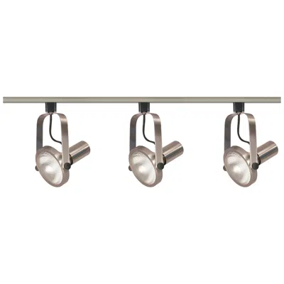 Satco Nuvo 3-light Brushed Nickel Par30 Gimbal Ring Track Kit