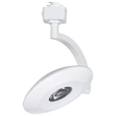 Satco Orb 12 Watt Led H-style Track Head 3000k/4000k/5000k Cct Selectable 36 Degree Beam Angle Black Finis In White