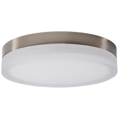 Satco Pi 14 Inch Led Flush Mount Brushed Nickel Finish, Frosted Etched Glass