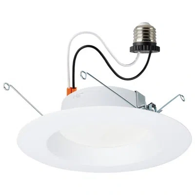 Satco Selectable Cct Remodel Or New Construction Led Retrofit Recessed Lighting Kit In White;white