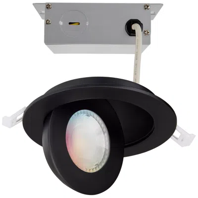 Satco Starfish 4" Black Led Gimbal Downlight - Rgb Tunable White