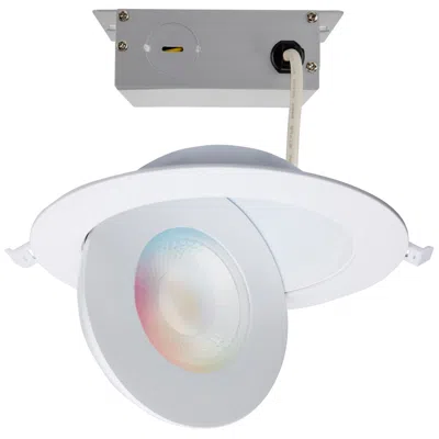 Satco Starfish 6" White 15 Watt Led Gimbal Downlight - Rgb Tunable White