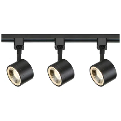 Satco Yamato 3-light Black Round Head Led Track Kit