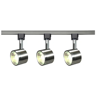 Satco Yamato 3-light Brushed Nickel Round Head Led Track Kit