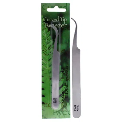 Satin Edge Curved Tip Tweezers By  For Unisex - 1 Pc Tweezer