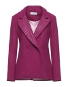 Satìne Woman Blazer Plum Size Xs Wool In Purple
