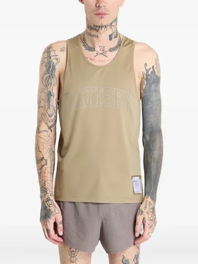 Satisfy Auralite Logo-print Tank Top In Neutral