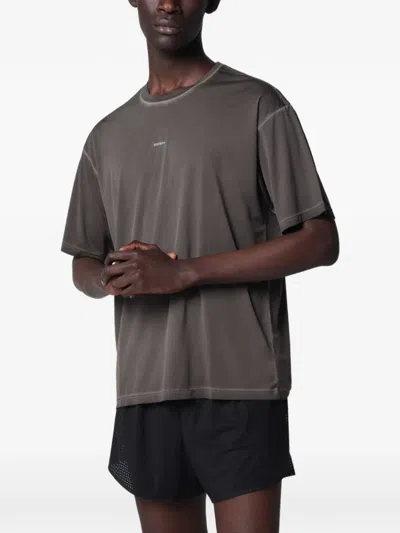 Satisfy Auralite Logo-print T-shirt In Gray
