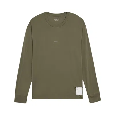 Pre-owned Satisfy Auralite Long Tee 'dusty Olive' | Green | Men's Size M