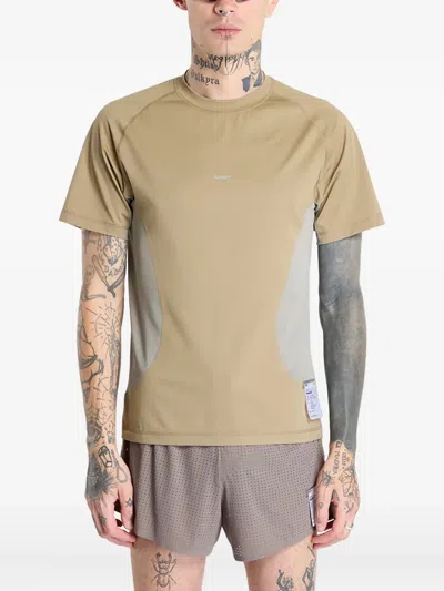 Satisfy Auralite™ Panelled T-shirt In Green