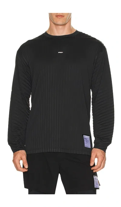 Satisfy Auralite Pleated Long Tee In Black