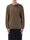 Satisfy Pleated Long Tee In Brown