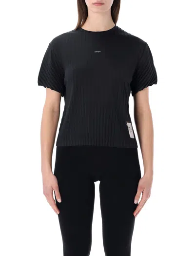 Satisfy Auralite Pleated Tee In Black