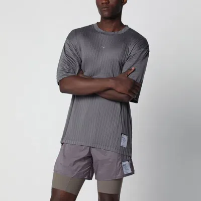 Satisfy Auralite Pleated T-shirt In Granite Grey In Gray
