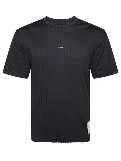 Satisfy Auralite Plethested Mini T-shirt For Men In Black