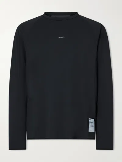 Satisfy Auralite Uv Long-sleeve T-shirt In Black