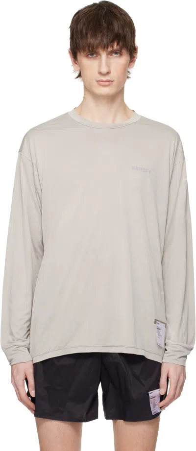 Satisfy Beige Auralite Long T-shirt In Mineral Dune