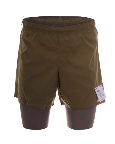 Satisfy Bermuda Tech Silk 8 Military Olive In Brown