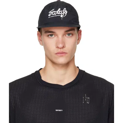 Satisfy Black Flitesilk 5 Panel Pinch Cap In Black Offroad Enbroi
