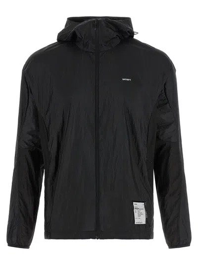 Satisfy Hooded Windproof Jacket In Black