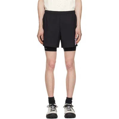 Satisfy Black Rippy Cordura 5 Trail Shorts