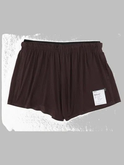 Satisfy Lightweight Breathable Brown Shorts With Relaxed Fit