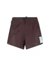 Satisfy Brown Space-o Technical Perforated Shorts In Brown