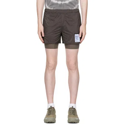 Satisfy Brown Techsilk 8 Running Shorts