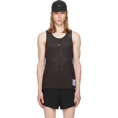 Satisfy Burgundy Space‑o Singlet Tank Top In Brown