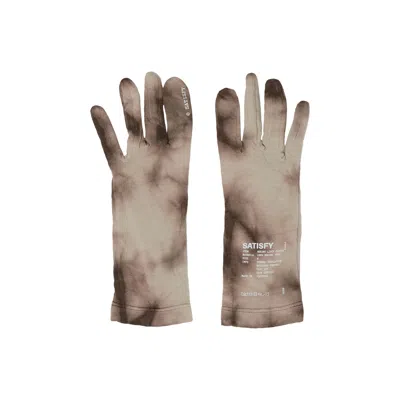 Pre-owned Satisfy Cloudmerino Liner Gloves 'batik Shark' | Grey | Men's Size L In Gray