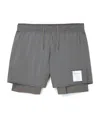 Satisfy Elastic Waist Shorts In Bronze